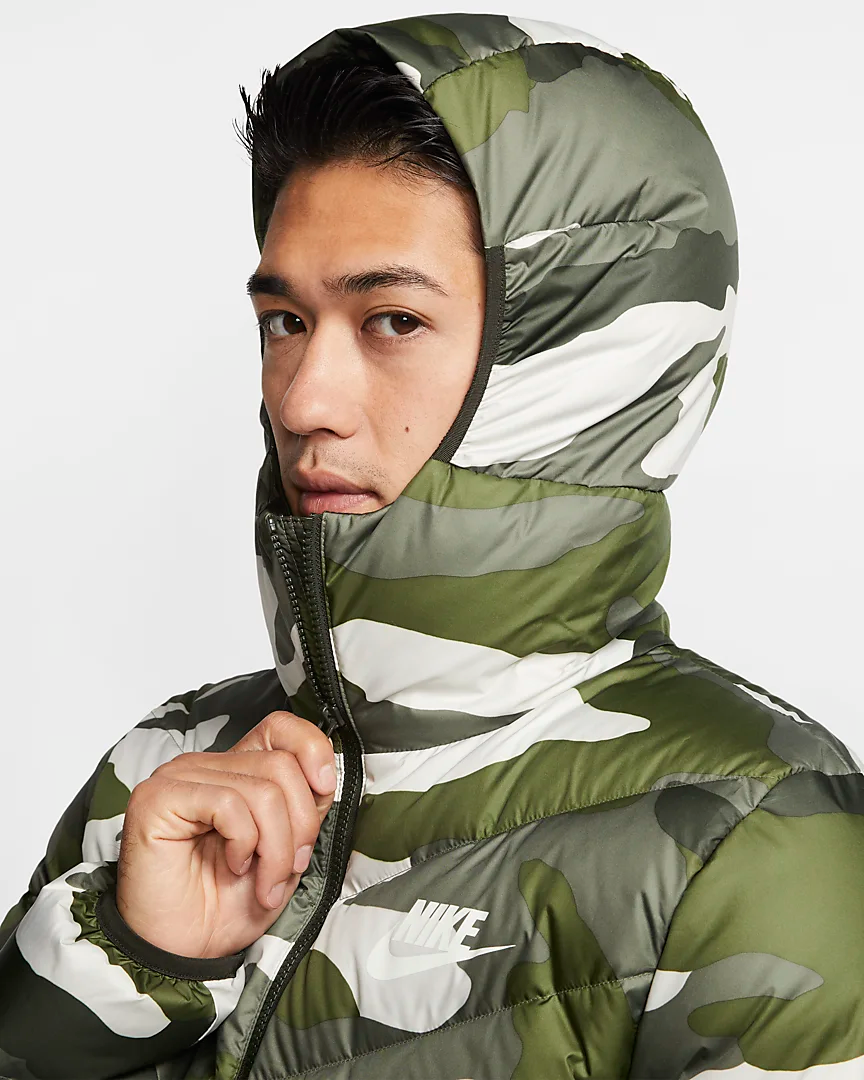 Nike down fill all over print jacket sales